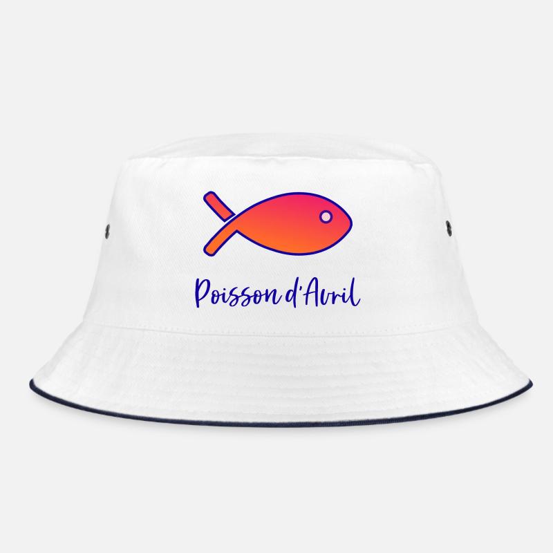 POISSON D'AVRIL - Bob - blanc/marine