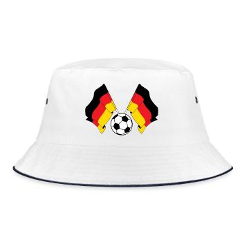 Drapeaux croisés football Allemagne - Bob - blanc/marine - Devant