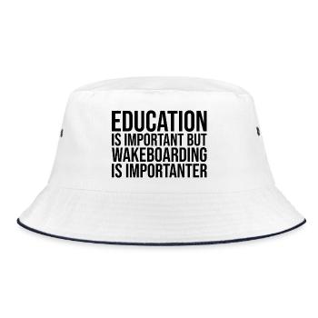 Wakeboard Wakeboard Wakeboard - Bucket Hat - Weiß/Navy - Vorne