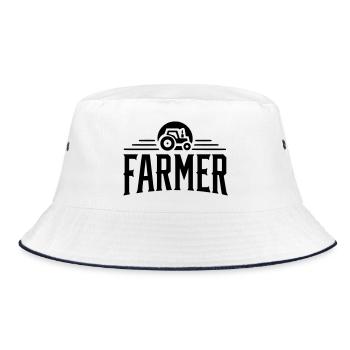 Agriculteur - Fier - Bob - blanc/marine - Devant