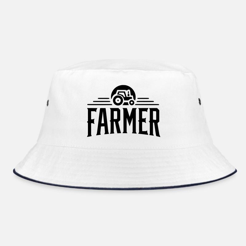 Landwirt - Stolz - Bucket Hat - Weiß/Navy