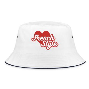 The French style - Bucket Hat - white/navy - Front