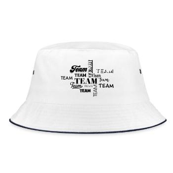 Team - Bucket Hat - Weiß/Navy - Vorne