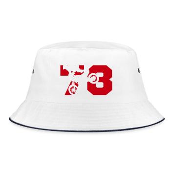 Moto 78 biker - Bucket Hat - white/navy - Front