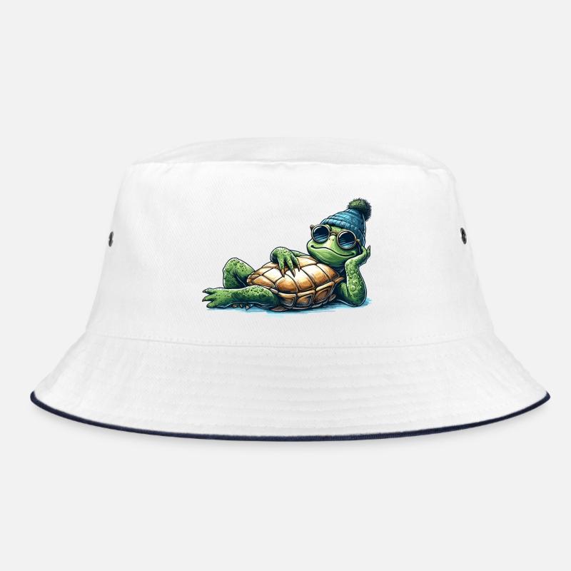 Chill Toad Turtle Cool Chill Gift Bucket Hat