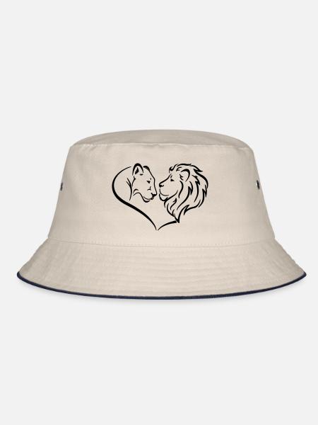 Lions - Bucket Hat - ecru/navy - Front