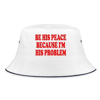 be his peace because im his problem - Bob - blanc/marine - Devant