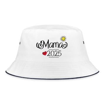 Mom 2025 - Bucket Hat - white/navy - Front