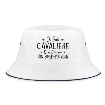 Je suis Cavalière. C'est quoi ton super pouvoir ? - Bob - blanc/marine - Devant