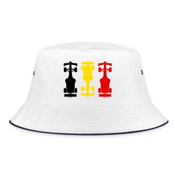 Formula Belgium Formula Racing Belgium Flag - Bucket Hat - white/navy - Front