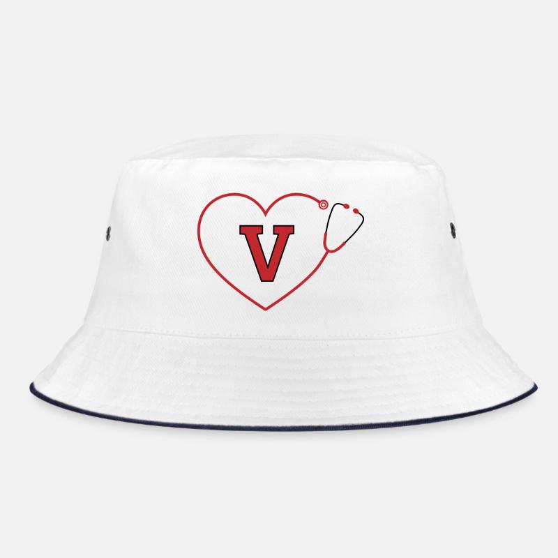 Stethoskop mit dem Buchstaben v Bucket Hat