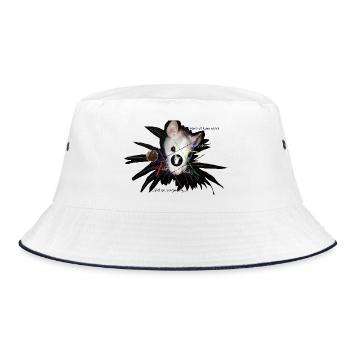 Rat Tic Tac Toe Normal-boring - Bucket Hat - white/navy - Front