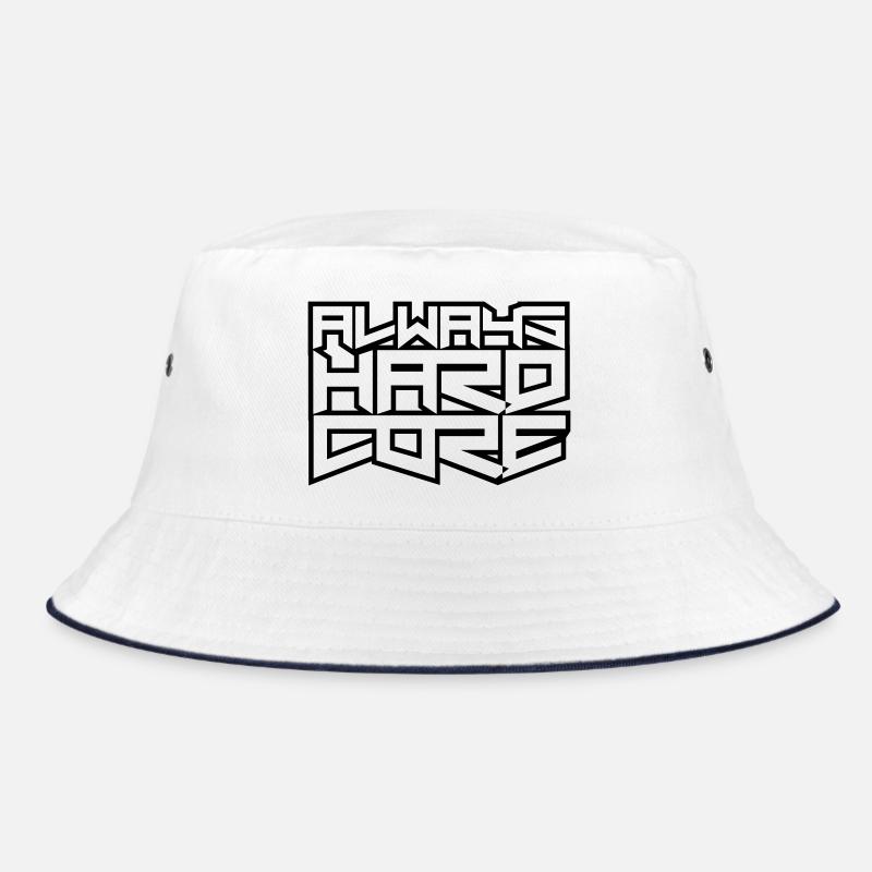 Always Hardcore - Bucket Hat - Weiß/Navy