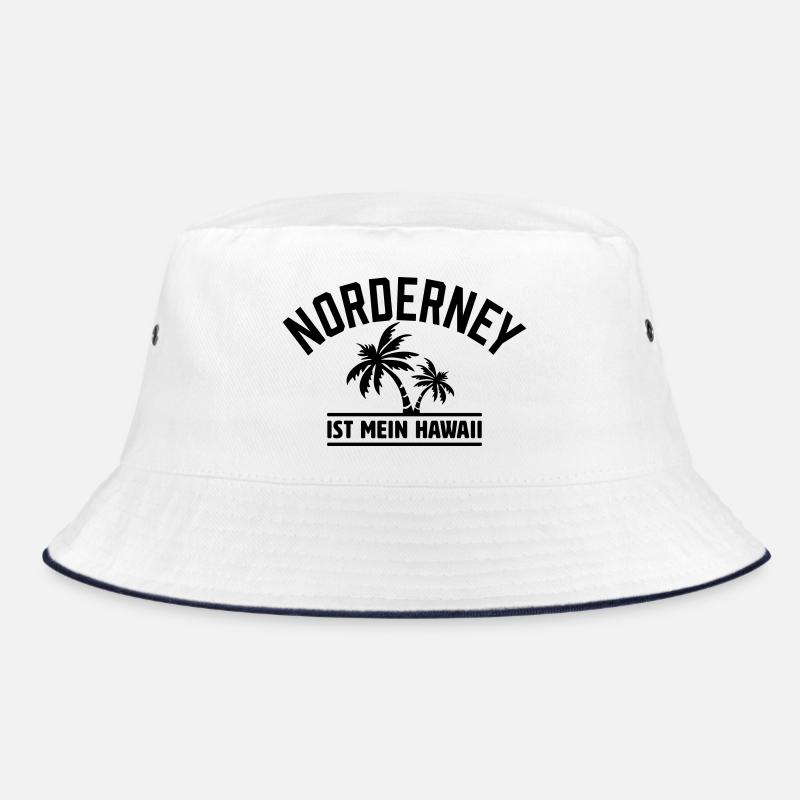 Norderney is my Hawaii - Bucket Hat - white/navy