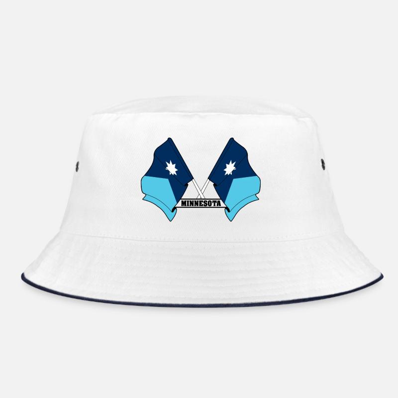 Zwei Flaggen mit dem Text MINNESOTA Bucket Hat