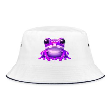 Frog - Bucket Hat - white/navy - Front