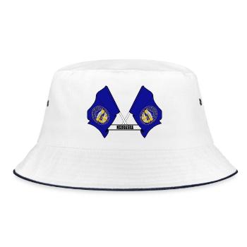 wee flags text NEBRASKA - Bucket Hat - white/navy - Front