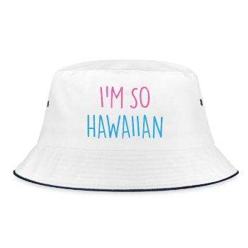 I'M SO HAWAIIAN - Bucket Hat - white/navy - Front