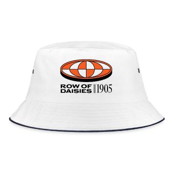Futuristisches Cyber-Emblem - Bucket Hat - Weiß/Navy - Vorne