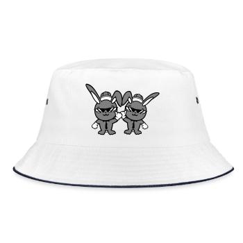 2 Bunnies Lunettes de soleil Cappy Tie Beanie Friends - Bob - blanc/marine - Devant