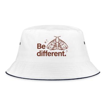 Be different - Bucket Hat - Weiß/Navy - Vorne