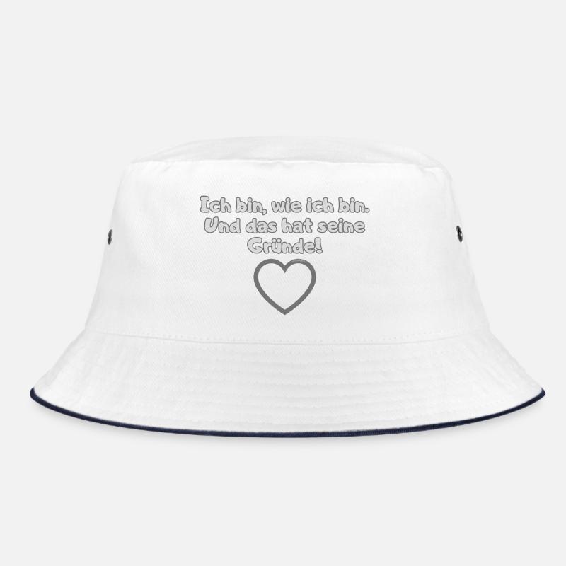 Statement-Shirt „Ich bin wie ich bin“ Unikat-Editi Bucket Hat