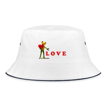 Love Seeds with Colorful Seeds - Bucket Hat - white/navy - Front