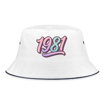 1981 – Retro Pastel Edition - Bucket Hat - white/navy - Front