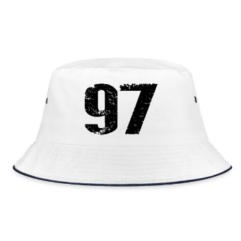 Maillot numéro 97 - Bob - blanc/marine - Devant