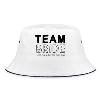 Team Bride - Bucket Hat - white/navy - Front