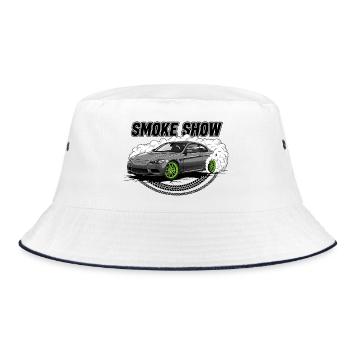 Smoke Show - Bucket Hat - white/navy - Front