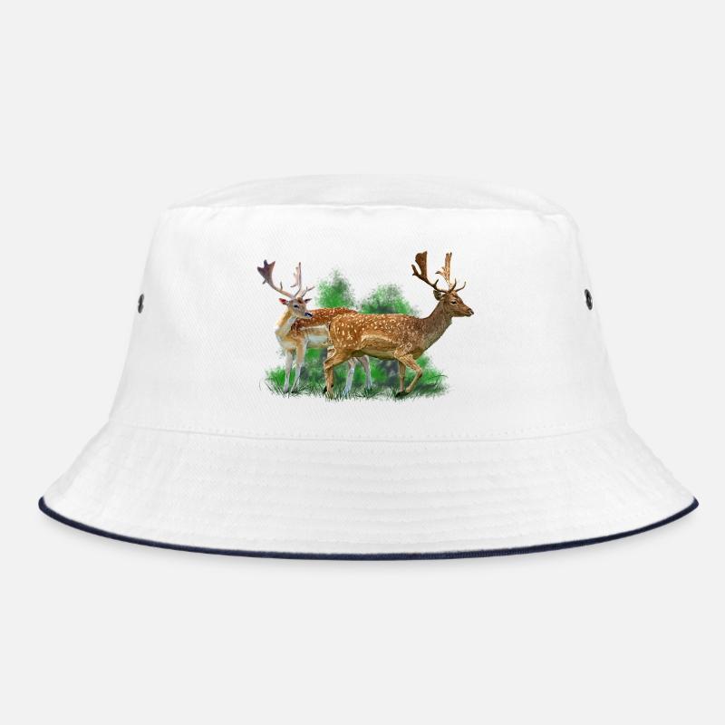 Hirsch im Waldesrauschen Bucket Hat