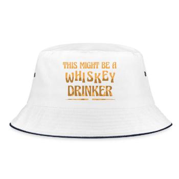 Whiskey Saying Whiskey Drinker Whiskey Lovers - Bucket Hat - white/navy - Front