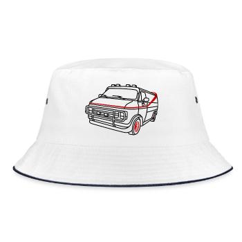 GMC Vandura : A-Team culte et rétro - Bob - blanc/marine - Devant