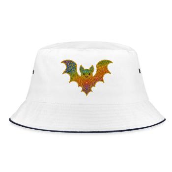 Chauve-souris arc-en-ciel avec bordure scintillante - Bob - blanc/marine - Devant