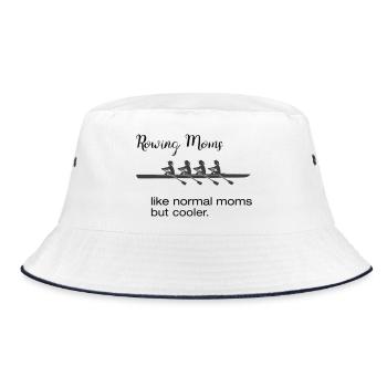 Rowing Sayings: Rowing Moms Boating Style - Bucket Hat - white/navy - Front