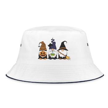 Witches Gnome Trio Halloween - Bucket Hat - white/navy - Front