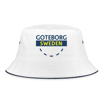 Göteborg Sweden City Emblem - Bucket Hat - Weiß/Navy - Vorne
