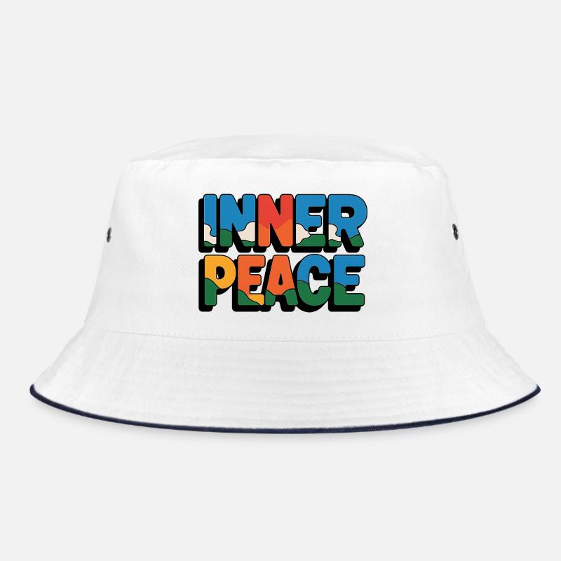 Inner Peace Rainbow Letters Bucket Hat