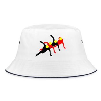 Short track - Bucket Hat - white/navy - Front