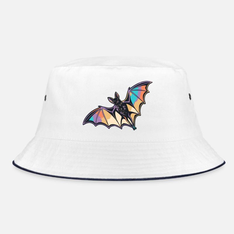 Stilisierte Regenbogenfledermaus Bucket Hat