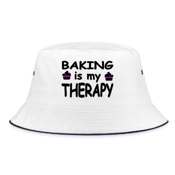 Bake - Bucket Hat - white/navy - Front