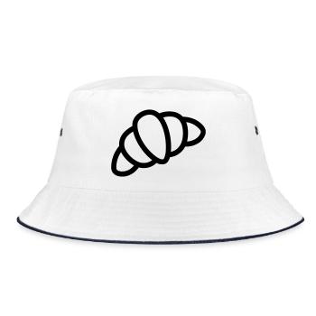 crescent - Bucket Hat - white/navy - Front
