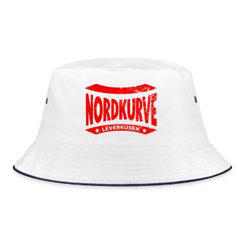 Leverkusen Nordkurve Hoodie - Bucket Hat - Weiß/Navy - Vorne