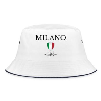 Souvenir Milan, Milan Italie - Bob - blanc/marine - Devant