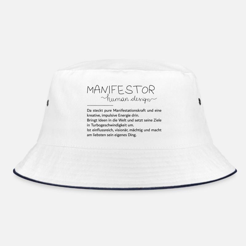 I am a Manifestor - Bucket Hat - white/navy