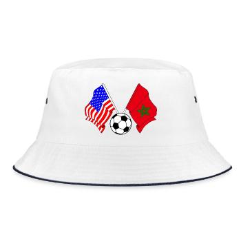 Football Maroc vs USA - Bob - blanc/marine - Devant