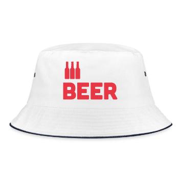 Beer Lovers - Bucket Hat - white/navy - Front
