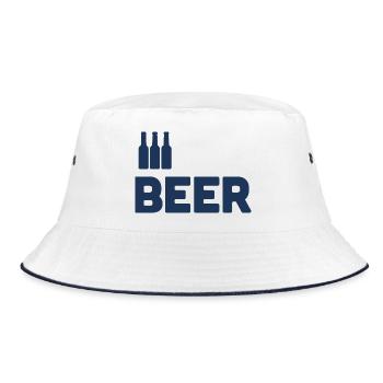 Beer Lovers - Bucket Hat - white/navy - Front