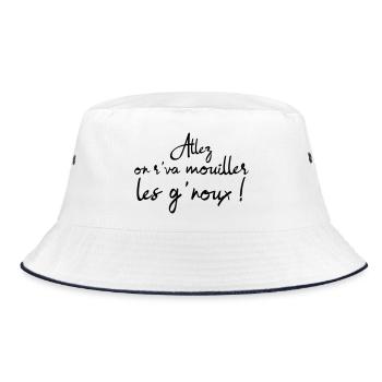 Come on, we're going to get the kids wet! Chti humor - Bucket Hat - white/navy - Front